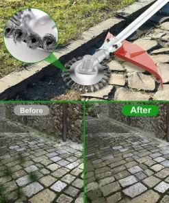 TANèTUE Tête De Désherbage Fil D'acier,6 Pouce Brosse Rotative Disque De Pinceau à Roue Jardin Agriculture -Débroussailleuse Soldes Magasin 67426636 4