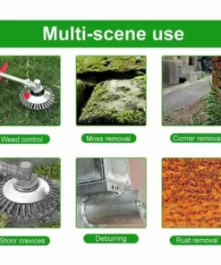 TANèTUE Tête De Désherbage Fil D'acier,6 Pouce Brosse Rotative Disque De Pinceau à Roue Jardin Agriculture -Débroussailleuse Soldes Magasin 67426636 5