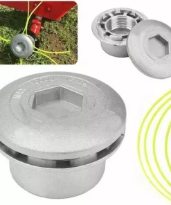 TANèTUE Tête De Coupe-Herbe En Aluminium Tondeuse D'herbe Tête Faucheuse Pour Accessoires De Tondeuse à Gazon Pour Jardin, Pelouse, Patio