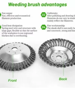 MèREÉTERNEL Brosse De Débroussailleuse, Tête Brosse Désherbage, Brosse à Mauvaises Herbes Pour Débroussailleuse, Brosse De Désherbage Fil D'acier, Environ 6 Pouces, Accessoires De Tondeuse à Gazon Ternel -Débroussailleuse Soldes Magasin 67431224 3