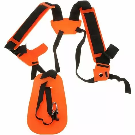 AOUGO Strimmer Double Bandoulière Harnais Ceinture Rembourrée Ceinture Pour Débroussailleuse Tondeuse Jardin Sécateur (Orange) 3 AOUGO Strimmer Double Bandoulière Harnais Ceinture Rembourrée Ceinture Pour Débroussailleuse Tondeuse Jardin Sécateur (Orange)