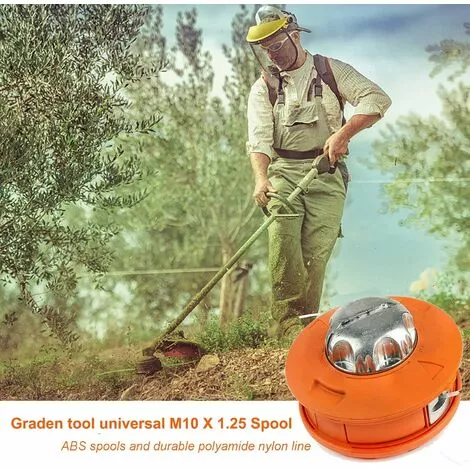 OSQI Bobine Fil Tete Debroussailleuse Universelle M10 X 1,25 Filetage à Gauche Pièces De Rechange Coupe Bordure (M10 X 1,25) 5 OSQI Bobine Fil Tete Debroussailleuse Universelle M10 X 1,25 Filetage à Gauche Pièces De Rechange Coupe Bordure (M10 X 1,25) – Image 3