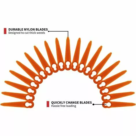 ENLENK Lame De 100 Pièces Pour Débroussailleuse, Lame En Plastique Pour Tondeuse Sans Fil 5 ENLENK Lame De 100 Pièces Pour Débroussailleuse, Lame En Plastique Pour Tondeuse Sans Fil – Image 3