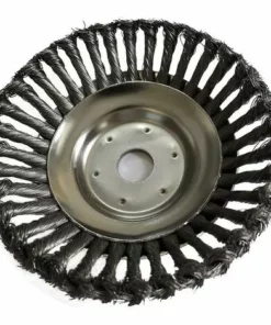THSINDE THSIDNE Tête De Brosse Contre Les Mauvaises Herbes Avec Contre-écrou Pour Débroussailleuse, Plateau De Désherbage Universel En Fil D'acier, Pièces De Rechange De Brosse De Roue De Manganèse De Tête D'herbe, 200 X 25,4 Mm -Débroussailleuse Soldes Magasin 67872439 2