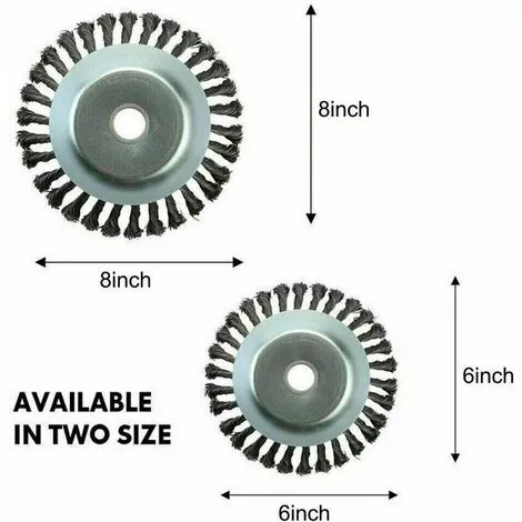 YOOUYIDA Tête Universelle De Coupe-Herbe De Brosse De Roue De Fil D'acier, Coupe-Bordures De Jardin Tête De Coupe De Brosse De Mauvaises Herbes De Jardin (1 Pièce,6 Pouces) 4 YOOUYIDA Tête Universelle De Coupe-Herbe De Brosse De Roue De Fil D'acier, Coupe-Bordures De Jardin Tête De Coupe De Brosse De Mauvaises Herbes De Jardin (1 Pièce,6 Pouces) – Image 2