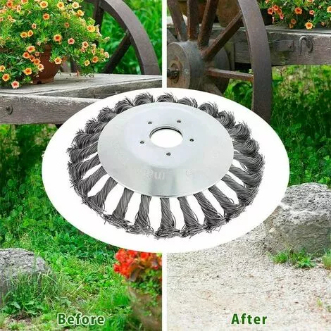 ENLENK Tête De Débroussailleuse Conique En Fil De Fer Noué Pour Tondeuse à Gazon - Plateau De Désherbage En Métal Pour Débroussailleuse ((Diamètre Extérieur200mm, Trou Intérieur 25mm)) 4 ENLENK Tête De Débroussailleuse Conique En Fil De Fer Noué Pour Tondeuse à Gazon - Plateau De Désherbage En Métal Pour Débroussailleuse ((Diamètre Extérieur200mm, Trou Intérieur 25mm)) – Image 2