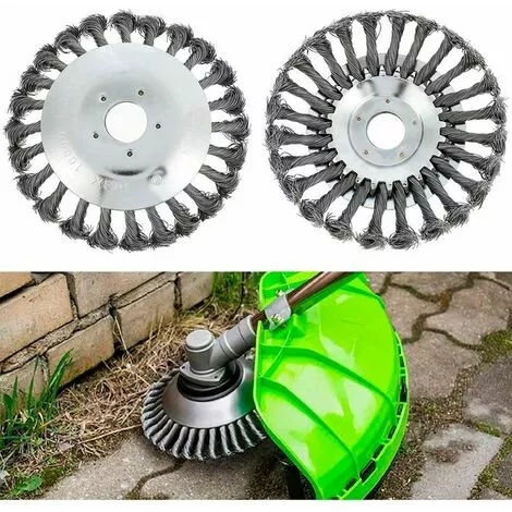 ENLENK Tête De Débroussailleuse Conique En Fil De Fer Noué Pour Tondeuse à Gazon - Plateau De Désherbage En Métal Pour Débroussailleuse ((Diamètre Extérieur200mm, Trou Intérieur 25mm)) 6 ENLENK Tête De Débroussailleuse Conique En Fil De Fer Noué Pour Tondeuse à Gazon - Plateau De Désherbage En Métal Pour Débroussailleuse ((Diamètre Extérieur200mm, Trou Intérieur 25mm)) – Image 4