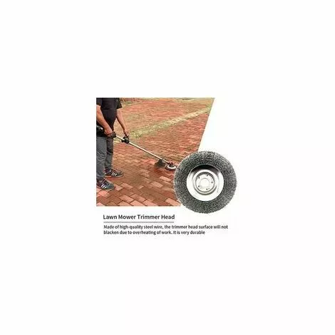 FLYME Tête De Débroussailleuse Brosse De Fil D'acier De Tête De Coupe-Herbe Pour Tondeuse à Gazon 6 FLYME Tête De Débroussailleuse Brosse De Fil D'acier De Tête De Coupe-Herbe Pour Tondeuse à Gazon – Image 4