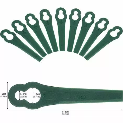 ECHOO Lames De Coupe En Plastique Non Fragiles De 83 Mm Pour Tondeuse à Gazon 100pcs 4 ECHOO Lames De Coupe En Plastique Non Fragiles De 83 Mm Pour Tondeuse à Gazon 100pcs – Image 2