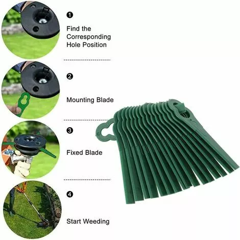 ECHOO Lames De Coupe En Plastique Non Fragiles De 83 Mm Pour Tondeuse à Gazon 100pcs 5 ECHOO Lames De Coupe En Plastique Non Fragiles De 83 Mm Pour Tondeuse à Gazon 100pcs – Image 3