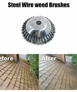 Jardin Piscine Brosse De Débroussailleuse à Gazon, 6 Pouce Tête De Tondeuse à Fil Avec Roue En Fil D'acier Solide, Brosse à Désherber Ronde En Métal LangRay -Débroussailleuse Soldes Magasin 67960525 4