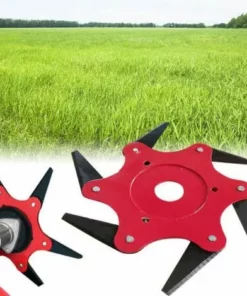 QERSTA Tête De Débroussailleuse En Métal à 6 Dents - Tête De Tondeuse à Gazon De Jardin 2 Commandes - Lame Rouge, Noire -Débroussailleuse Soldes Magasin 67962685 4