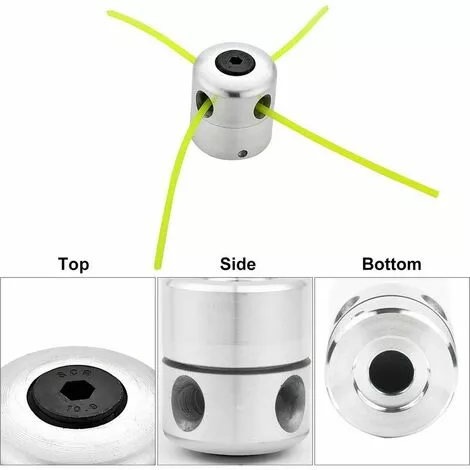 GRID COOL Tête De Débroussailleuse Universelle Aluminium Fils Tête Coupe-bordure Tête Double Fil Bobine Tête Fil Nylon Pour Tondeuse, 1 Têtes De Fil + 4 Fils 4 GRID COOL Tête De Débroussailleuse Universelle Aluminium Fils Tête Coupe-bordure Tête Double Fil Bobine Tête Fil Nylon Pour Tondeuse, 1 Têtes De Fil + 4 Fils – Image 2