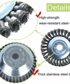 LLOVE Brosse De Désherbage à Tête De 6 "(150 Mm * 25,4 Mm) Pour L'élimination De La Mousse Et De La Rouille Des Joints De Pavage De Briques De Jardin 9 LLOVE Brosse De Désherbage à Tête De 6 "(150 Mm * 25,4 Mm) Pour L'élimination De La Mousse Et De La Rouille Des Joints De Pavage De Briques De Jardin -Débroussailleuse Soldes Magasin 68310471 3