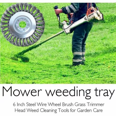 LLOVE Brosse De Désherbage à Tête De 6 "(150 Mm * 25,4 Mm) Pour L'élimination De La Mousse Et De La Rouille Des Joints De Pavage De Briques De Jardin 7 LLOVE Brosse De Désherbage à Tête De 6 "(150 Mm * 25,4 Mm) Pour L'élimination De La Mousse Et De La Rouille Des Joints De Pavage De Briques De Jardin – Image 5