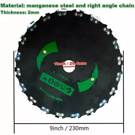 20 Dents 9 Pouces Tondeuse à Gazon Scie Lame D'arbre Frappé Petit Bois De Bambou électrique Désherbeur Accessoires HANBING 5 20 Dents 9 Pouces Tondeuse à Gazon Scie Lame D'arbre Frappé Petit Bois De Bambou électrique Désherbeur Accessoires HANBING – Image 3