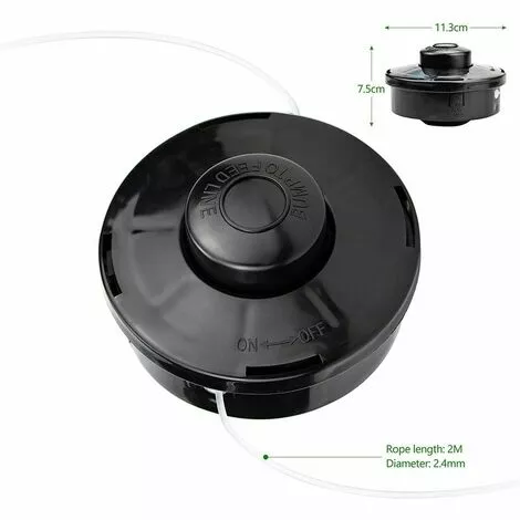Lot De 2 Têtes De Tondeuse à Gazon Universelles Noires En Nylon Pour Tondeuse à Gazon M10 X 1,25 Pour Débroussailleuse à Essence, Betterlife HANBING 4 Lot De 2 Têtes De Tondeuse à Gazon Universelles Noires En Nylon Pour Tondeuse à Gazon M10 X 1,25 Pour Débroussailleuse à Essence, Betterlife HANBING – Image 2