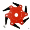 QERSTA Tête De Débroussailleuse En Métal à 6 Dents - Tête De Tondeuse à Gazon De Jardin 2 Commandes - Lame Rouge, Noire -Débroussailleuse Soldes Magasin 68488065 1