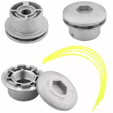 GRID COOL Tête De Débroussailleuse Universelle, Tête Coupe-bordure En Aluminium Fils Pour Débroussailleuse à Essence Tondeuse à Gazon A 3 GRID COOL Tête De Débroussailleuse Universelle, Tête Coupe-bordure En Aluminium Fils Pour Débroussailleuse à Essence Tondeuse à Gazon A