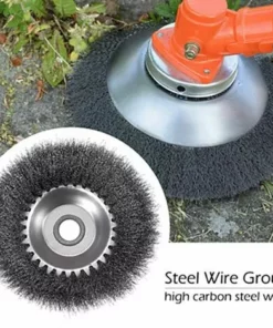 Cisea Tête De Débroussailleuse Brosse De Fil D'acier De Tête De Coupe-Herbe De 6 Désherbage Pour Tondeuse à Gazon