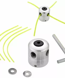 FVO 2Pièces Aluminium Fils Tête Coupe-bordure Tête Double Fil Bobine Tête Fil Nylon Pour Débroussailleuse à Essence Tondeuse à Gazon