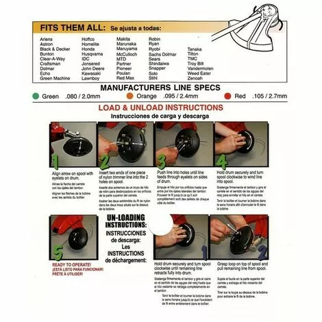 Tete à Fil Nylon Universelle Débroussailleuse 7 Tete à Fil Nylon Universelle Débroussailleuse – Image 5